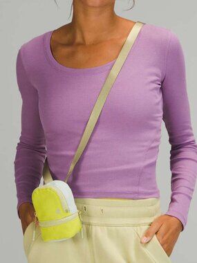 Lululemon City Adventurer Nano Crossbody Bag Yellow Serpentine/Ocean Air…